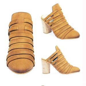 Free People Womens 8 Byron Strappy Mule Shoes